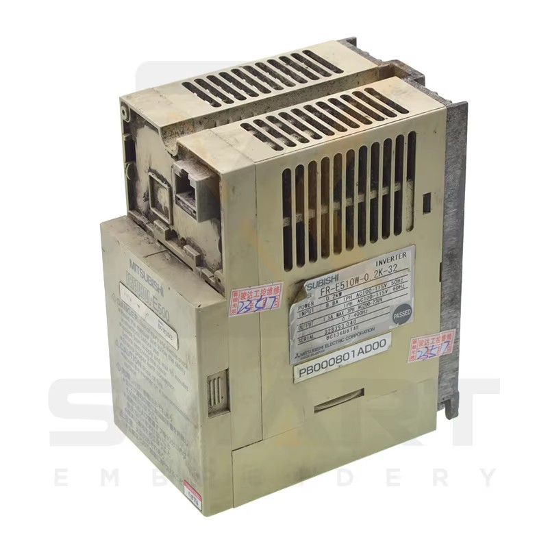 Tajima stroj za vezenje delov rabljen inverter PB000801AD00 FR-E510W-0.2K-32