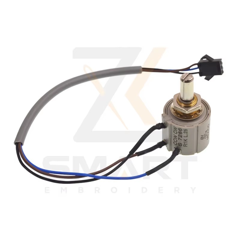 Potenciometer 7276 R1K L.25 z deli stroja za kabelsko vezenje ETJ-R1K-L.25-WC
